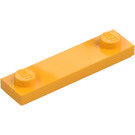 LEGO Orange clair brillant assiette 1 x 4 avec Deux Tenons avec rainure (41740)