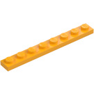 LEGO Helder lichtoranje Plaat 1 x 8 (3460)