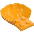 LEGO Bright Light Orange Plate 2 x 2 with Half Shell (18970)