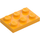 LEGO Orange clair brillant assiette 2 x 3 (3021)