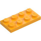 LEGO Helder lichtoranje Plaat 2 x 4 (3020)