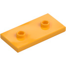 LEGO Lysorange Plade 2 x 4 med 2 knops (65509)