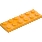 LEGO Jasnopomarańczowy Talerz 2 x 6 (3795)