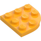 LEGO Bright Light Orange Plate 3 x 3 Round Corner (30357)