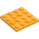 LEGO Helder lichtoranje Plaat 4 x 4 (3031)