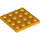 LEGO Helder Lichtoranje Plaat 4 x 4 (3031)