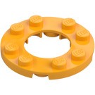 LEGO Arancione chiaro brillante Piastra 4 x 4 Rotondo con Ritaglio (11833 / 28620)