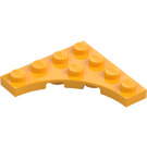 LEGO Klar Ljus Orange Platta 4 x 4 med Circular Cut Out (35044)