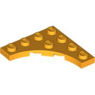 LEGO Orange clair brillant assiette 4 x 4 avec Circular Cut Out (35044)