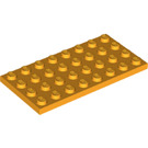 LEGO Orange clair brillant assiette 4 x 8 (3035)