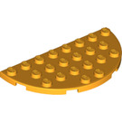 LEGO Bright Light Orange Plate 4 x 8 Round Half Circle (22888)