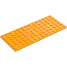 LEGO Bright Light Orange Plate 6 x 14 (3456)