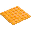 LEGO Naranja claro brillante Placa 6 x 6 (3958)