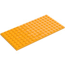 LEGO Leuchtendes helles Orange Platte 8 x 16 (92438)