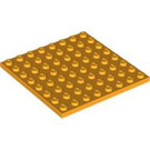 LEGO Orange clair brillant assiette 8 x 8 (41539 / 42534)