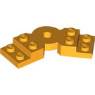 LEGO Orange clair brillant assiette Rotated 45° (79846)