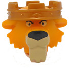 LEGO Helles Licht Orange Prince John Kopf mit Gold Krone (101841)