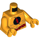 LEGO Bright Light Orange Reverse Flash Minifig Torso (973 / 76382)