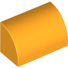 LEGO Orange clair brillant Pente 1 x 2 Incurvé (37352 / 98030)