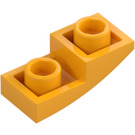 LEGO Bright Light Orange Slope 1 x 2 Curved Inverted (24201)