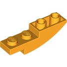 LEGO Orange clair brillant Pente 1 x 4 Incurvé Inversé (13547)