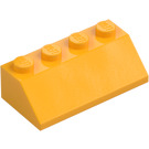 LEGO Bright Light Orange Slope 2 x 4 (45°) with Smooth Surface (3037)