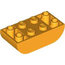 LEGO Orange clair brillant Pente Brique 2 x 4 Incurvé Inversé (5174)