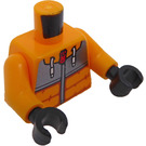 LEGO Leuchtendes helles Orange Snow Tuber - Bright Licht Orange Jacke Minifigur Torso (973 / 76382)