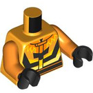 LEGO Helder Lichtoranje Stunt Rider - Brand Suit Minifig Torso (973 / 76382)