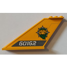 LEGO Bright Light Orange Tail 12 x 2 x 5 with Jungle Logo and '60162' (Both Sides) Sticker (18988)