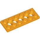 LEGO Orange clair brillant Technic assiette 2 x 6 avec des trous (32001)