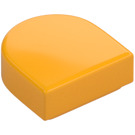 LEGO Klar Ljus Orange Bricka 1 x 1 Halv Oval (24246 / 35399)