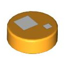LEGO Orange clair brillant Tuile 1 x 1 Rond avec BrickHeadz Eye (31468 / 102487)