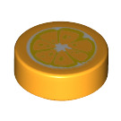 LEGO Orange clair brillant Tuile 1 x 1 Rond avec Demi Cut Orange (35380 / 80060)