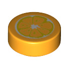 LEGO Bright Light Orange Tile 1 x 1 Round with Half Cut Orange (35380 / 80060)