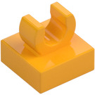 LEGO Klar Ljus Orange Bricka 1 x 1 med fäste (Höjt "C") (15712 / 44842)