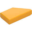 LEGO Bright Light Orange Tile 1 x 2 45° Angled Cut Left (5091)