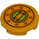 LEGO Orange clair brillant Tuile 2 x 2 Rond avec Filler Casquette Modèle Autocollant avec porte-goujon inférieur (14769)