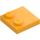 LEGO Orange clair brillant Tuile 2 x 2 avec Tenons sur Bord (33909)