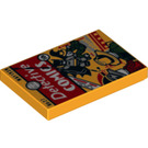 LEGO Orange clair brillant Tuile 2 x 3 avec Detective Comics Cover (26603 / 66242)