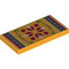 레고 밝은 연한 오렌지색 타일 2 x 4 ~와 함께 Rug (65493 / 87079)