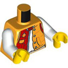LEGO Helles Licht Orange Vest Torso mit Weiß Arme, rot Recht Seite und Fruits (973 / 76382)