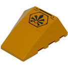LEGO Orange clair brillant Coin 4 x 4 Tripler Incurvé sans Goujons avec Chima-logo Autocollant (47753)