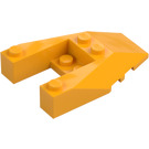 LEGO Klar Ljus Orange Kil 6 x 4 Skära ut med knoppskåror (6153)