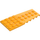 LEGO Klar lys oransje Kile Plate 4 x 9 Vinge med knottskår (14181)