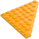 LEGO Leuchtendes helles Orange Keil Platte 8 x 8 Ecke (30504)