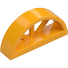 LEGO Bright Light Orange Window 1 x 4 x 1.3 Curved with Bars (20309)