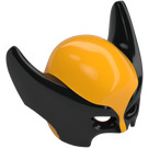 LEGO Leuchtendes helles Orange Wolverine Maske mit Schwarz Pointed Seiten (17117 / 104639)