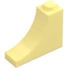 LEGO Klar Ljusgul Båge 1 x 3 x 2 med Inside Rosett (18653)