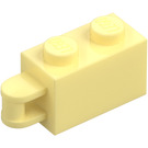 LEGO Bright Light Yellow Brick 1 x 2 with Hinge Shaft (Flush Shaft) (34816)